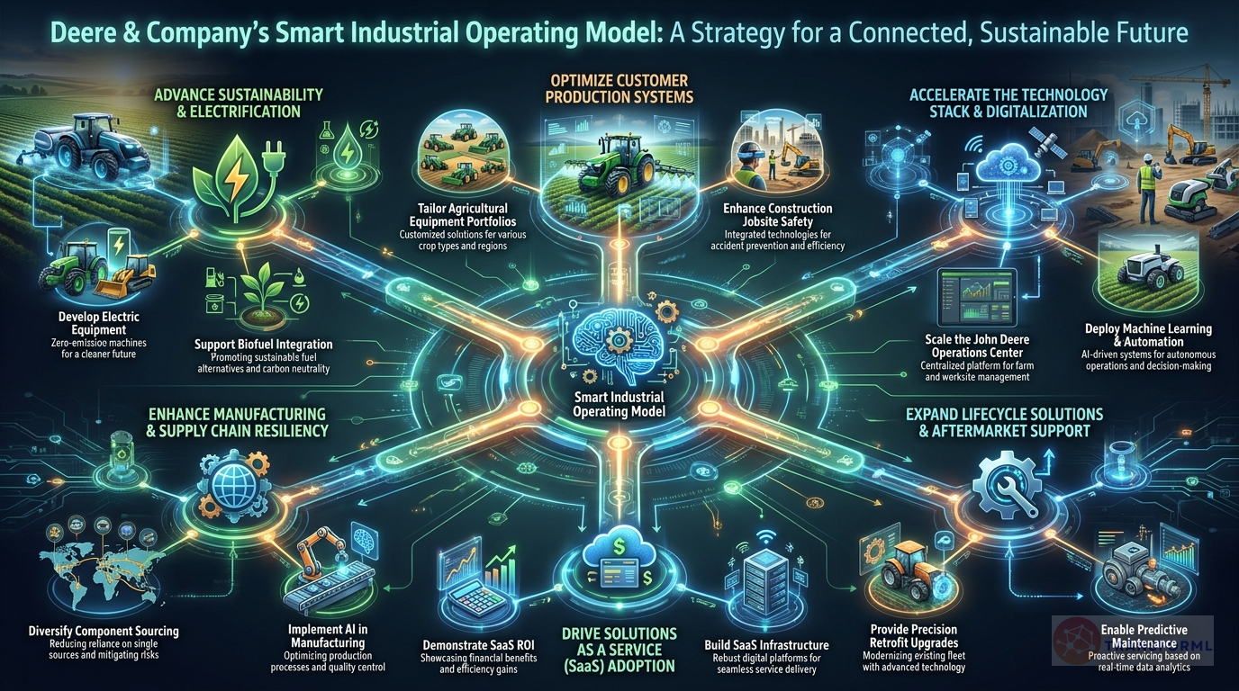 Deere & Company strategy cascade analysis highlighting Smart Industrial Operating Model and Precision Technology & Automation.